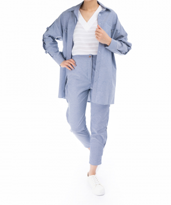 ست مانتو کوتاه و شلوار تولیکا Tulika کد 72006