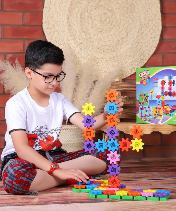 سازه‌ چرخ دنده ای تاپ تویز Top Toy مجموعه 100 قطعه‌ای