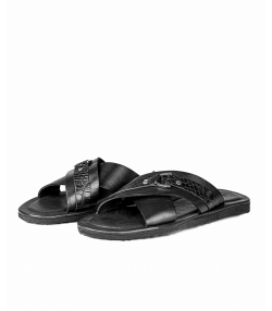 صندل چرم طبیعی مردانه چرم مشهد Mashad Leather کد J6170