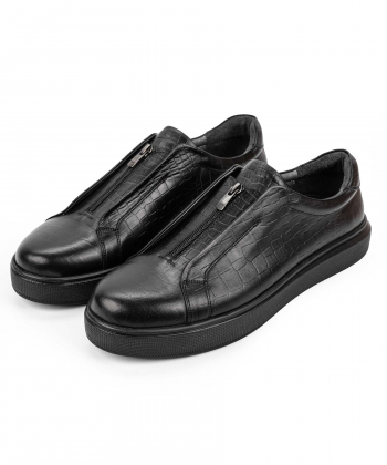 کفش روزمره چرم طبیعی مردانه صاد مدل AL6701