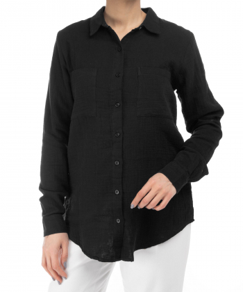شومیز نخ پنبه آستین بلند زنانه سولا مدل am-sol-SL420600095