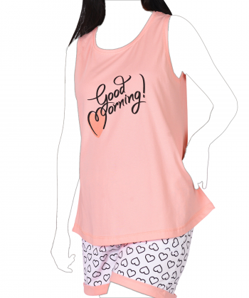 ست تاپ و شلوارک زنانه ناربن Narbon طرح صبح بخیر