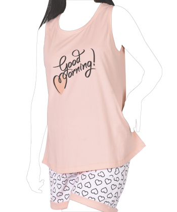 ست تاپ و شلوارک زنانه ناربن Narbon طرح صبح بخیر