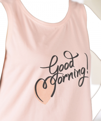 ست تاپ و شلوارک زنانه ناربن Narbon طرح صبح بخیر