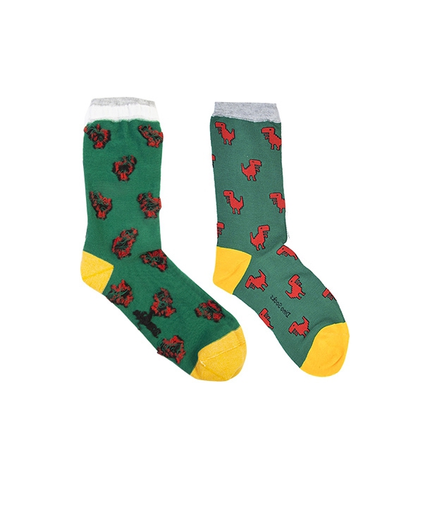 جوراب سه لنگه زنانه داینوساکس Dino Socks طرح دایناسور
