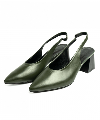 کفش پاشنه بلند چرم طبیعی زنانه چرم مشهد مدل J2614