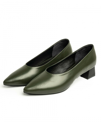 کفش پاشنه بلند چرم طبیعی زنانه چرم مشهد مدل J2617