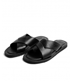 صندل چرم طبیعی مردانه چرم مشهد Mashad Leather کد J6169