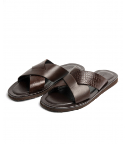 صندل چرم طبیعی مردانه چرم مشهد Mashad Leather کد J6169