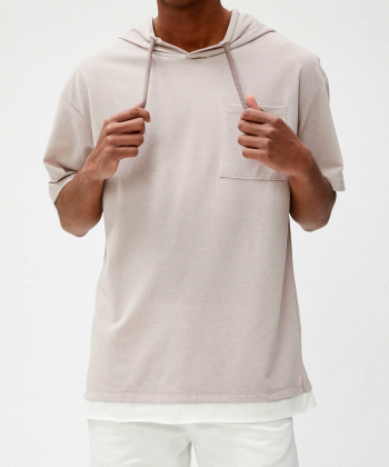 تیشرت کلاه دار مردانه کوتون  Koton کد 3SAM10100HK