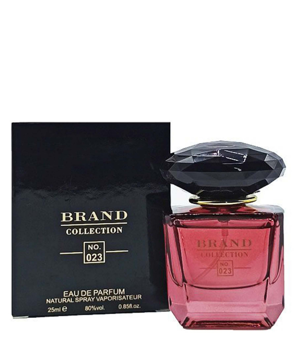 عطر جیبی زنانه برند کالکشن Brand Collection مدل ورساچه کریستال نویر023 حجم 25 میلی لیتر