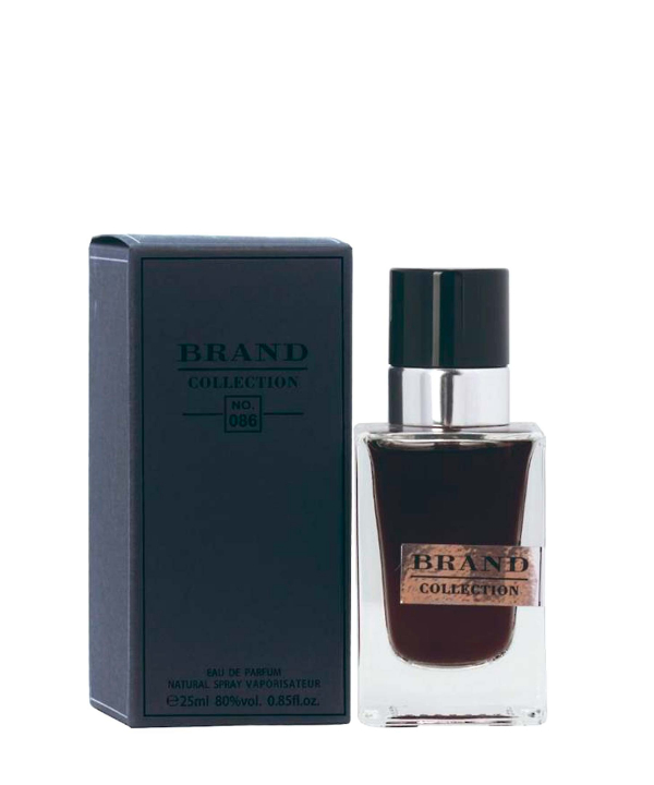 عطر جیبی مردانه برند کالکشن Brand Collection مدل  ناسوماتو بلک افغان 086 حجم 25 میلی لیتر