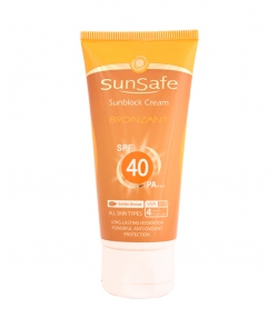 کرم ضد آفتاب برنزه کننده SPF40 سان سیف Sun Safe وزن 50 گرم
