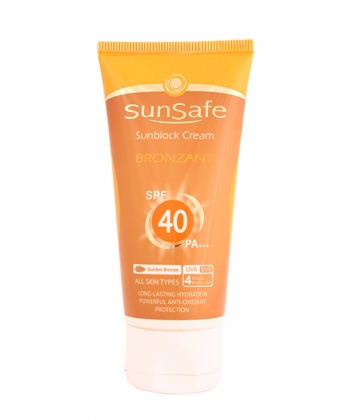 کرم ضد آفتاب برنزه کننده SPF40 سان سیف Sun Safe وزن 50 گرم