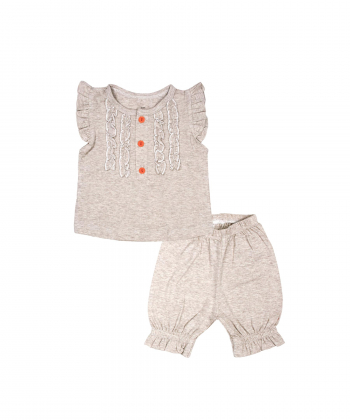 ست تاپ و شلوارک نوزاد آدمک مدل 1605011