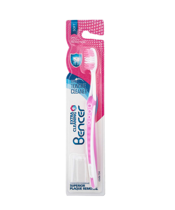 مسواک با برس نرم بنسر Bencer مدل Extra Cleaning 704