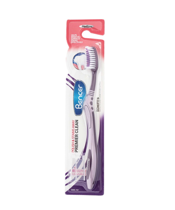 مسواک با برس متوسط بنسر Bencer مدل Premier Clean 707