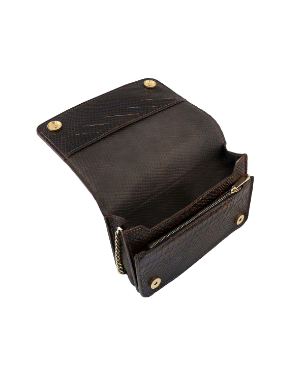 کیف دوشی چرم طبیعی زنانه منط مدل H198G