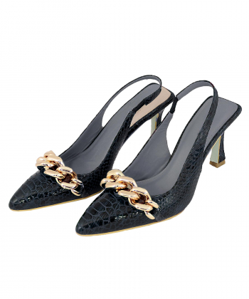 کفش پاشنه بلند چرم طبیعی زنانه منط مدل z272C