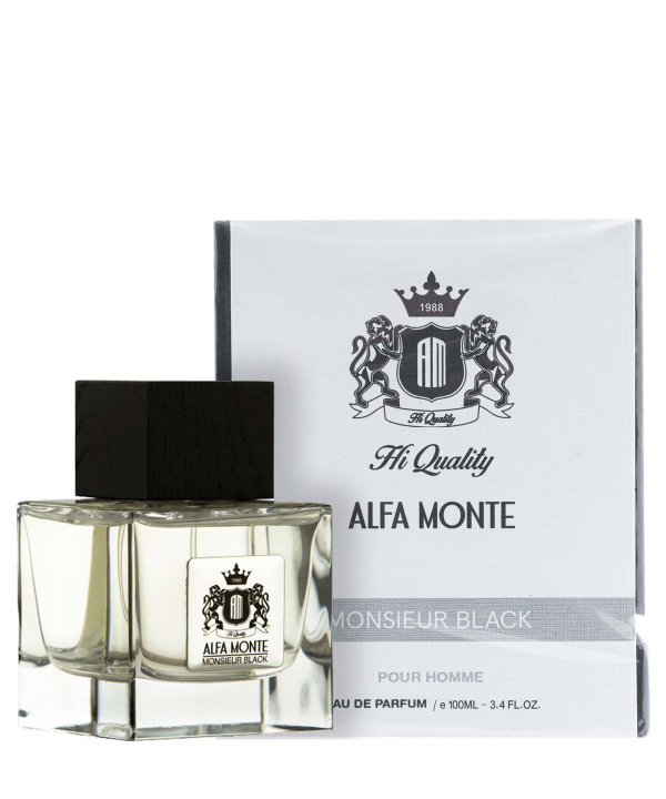 ادوپرفیوم مردانه آلفا مونته Alfa Monte مدل Monsieur Black حجم 100 میلی‌لیتر