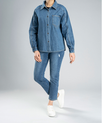 شومیز جین زنانه جین وست Jeanswest کد 23231504