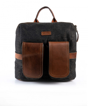 کوله پشتی چرم طبیعی زنانه صاد Saad کد AA031