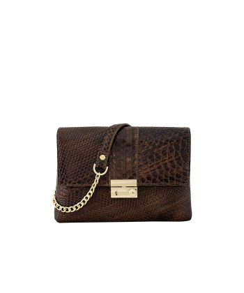 کیف دوشی چرم طبیعی زنانه منط مدل F101C