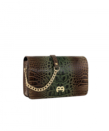 کیف دوشی چرم طبیعی زنانه منط مدل h198C