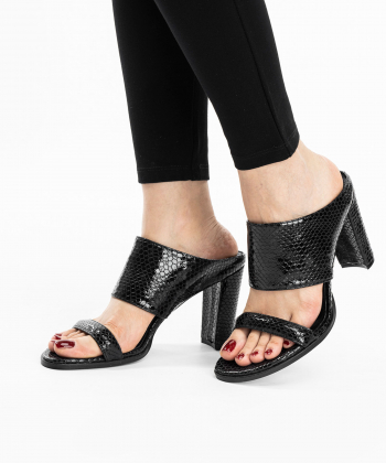 کفش پاشنه بلند چرم طبیعی زنانه منط مدل z282C