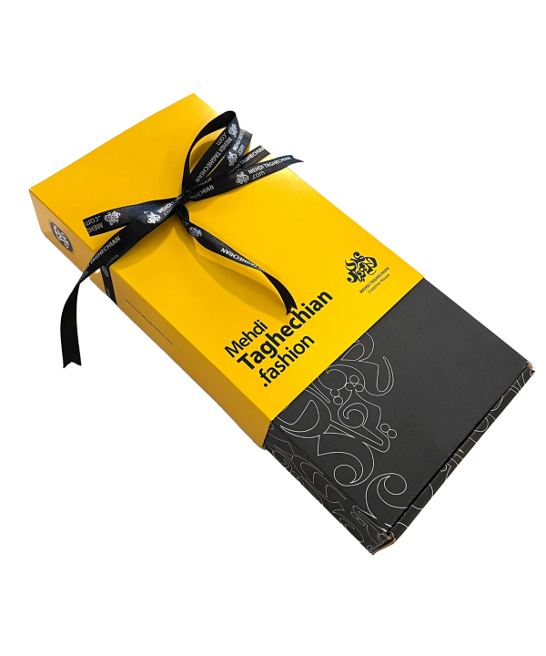 ست شال و پوشت مردانه طاقه چیان Taghechian مدل چرخ کبود