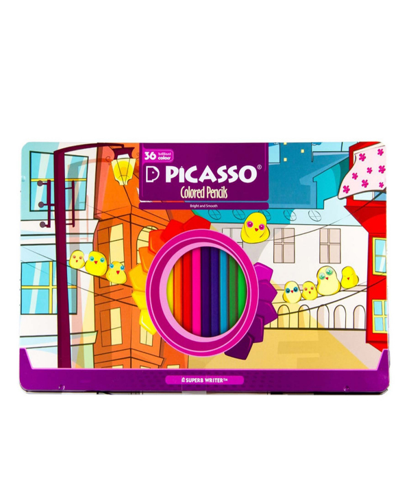 مداد رنگی 36 رنگ پیکاسو Picasso مدل Superb Writer