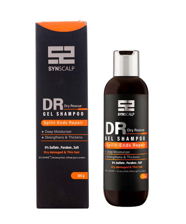 ژل شامپو مو فاقد سولفات ساین اسکین Syn Skin مدل Spilit-Ends Repair وزن 300 گرم