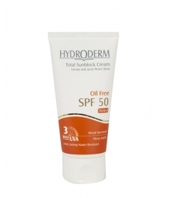 کرم ضد آفتاب رنگی فاقد چربی SPF50 هیدرودرم حجم 50 گرم