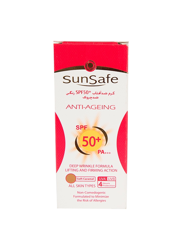 کرم ضد آفتاب ضد چروک SPF50 سان سیف Sun Safe 50 گرم