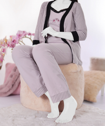 ست تاپ، شلوار و رویه زنانه ناربن Narbon مدل ساینا