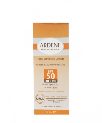 کرم ضدآفتاب SPF50 آردن 50 گرم