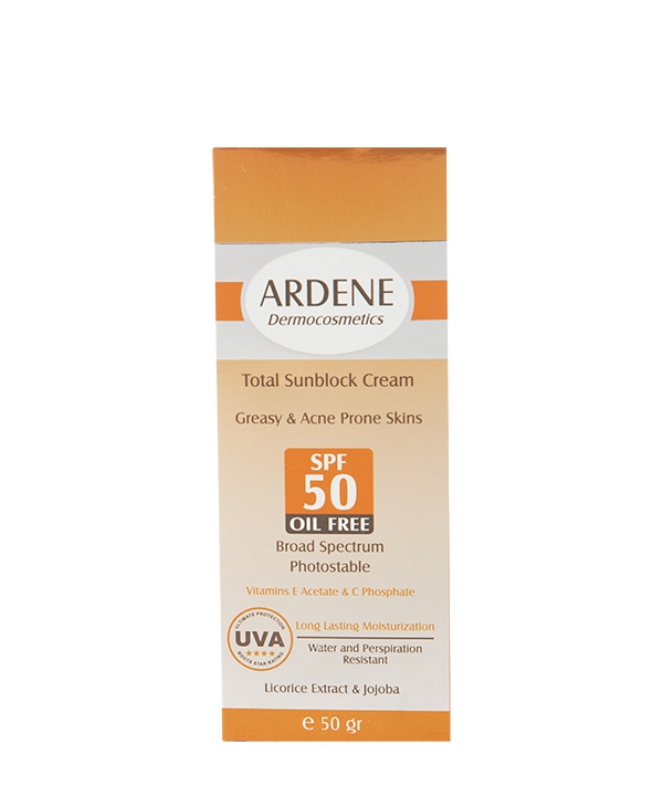 کرم ضدآفتاب SPF50 آردن 50 گرم