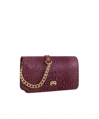 کیف دوشی چرم طبیعی زنانه منط مدل H197C