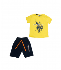 ست تیشرت و شلوارک پسرانه یو اس پولو کیدز US Polo Kids کد 2612A2