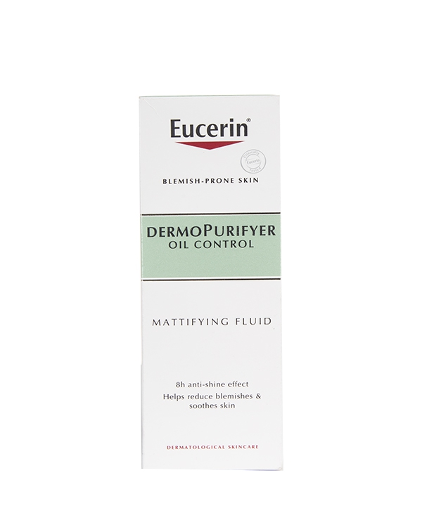 فلویید مات کننده صورت اوسرین Eucerin سری DERMO PURIFYER مدل MATTIFYING FLUID حجم 50 میلی لیتر