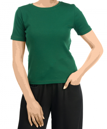 تیشرت آستین کوتاه نخ پنبه زنانه تیارا مدل am-tia-302341355