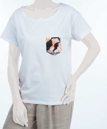 تیشرت آستین کوتاه نخ پنبه زنانه وینکلر مدل am-W0614058TS