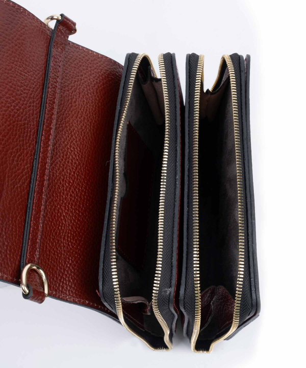کیف دوشی چرم طبیعی زنانه صاد Saad کد JR5705