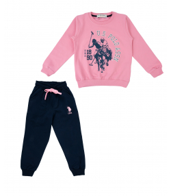 ست سویشرت و شلوار دخترانه یو اس پولو کیدز US Polo Kids کد 4032A1