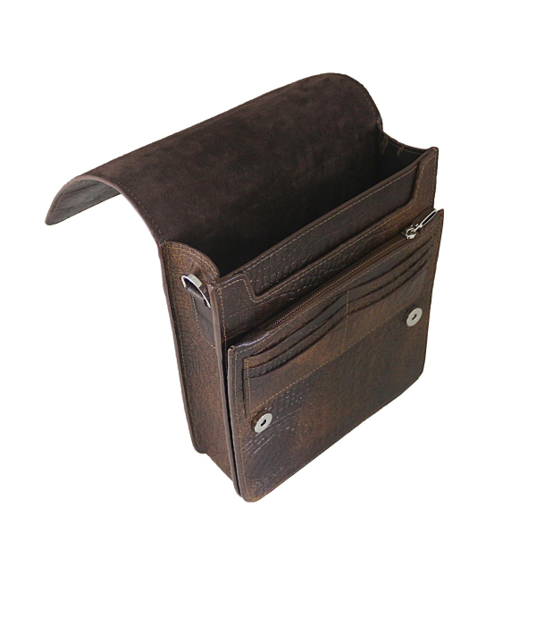 کیف دوشی چرم طبیعی زنانه منط مدل H153Ca