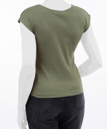 تیشرت آستین کوتاه نخ پنبه زنانه تیارا مدل am-tia-302341360