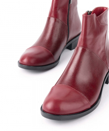 نیم بوت چرم طبیعی زنانه چرمیران Charmiran کد 1041