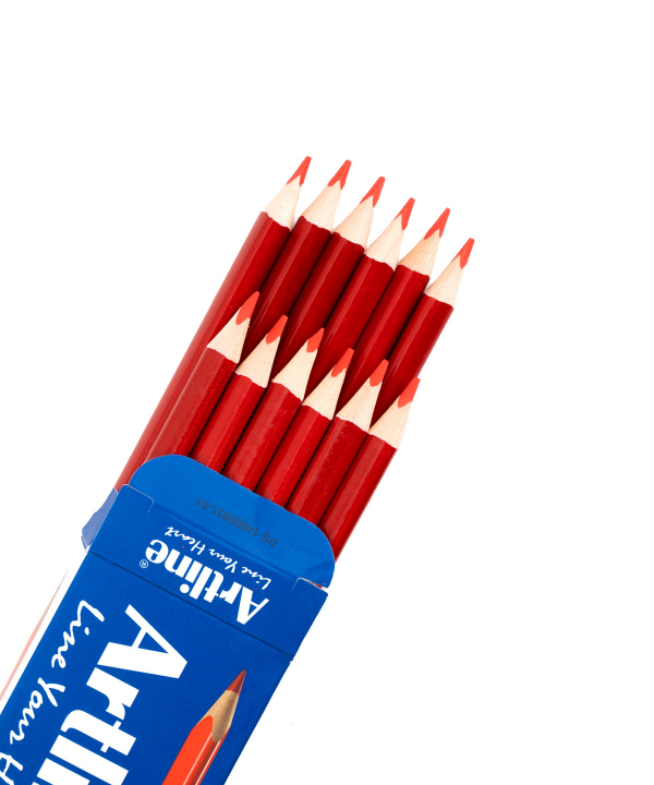 مداد قرمز آرت لاین Artline مدل 6269094 بسته 12 عددی