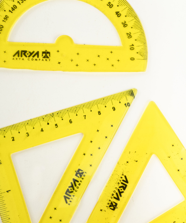ست خط کش، گونیا و نقاله آریا تویز Arya Toys بسته 4 عددی