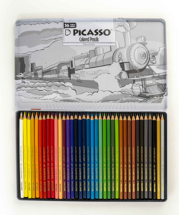 مداد رنگی 36 رنگ پیکاسو Picasso مدل Superb Writer